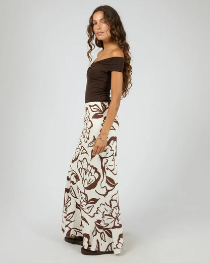 SILENT THEORY LUCIA MAXI SKIRT - VINTAGE WHITE