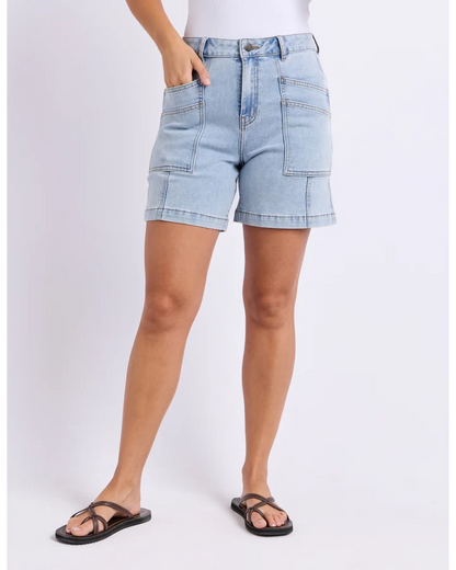 FOXWOOD BALMY SHORT - PALE BLUE WASH