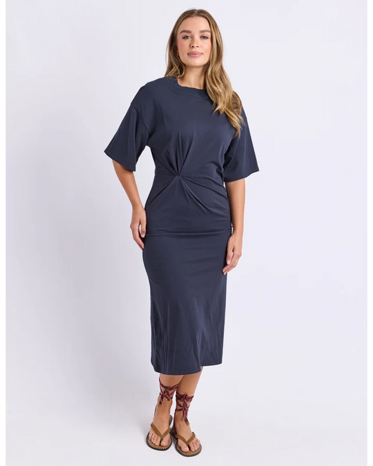 FOXWOOD TIED DRESS - NAVY