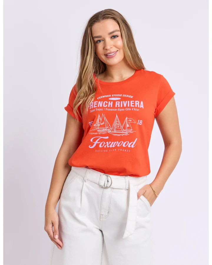 FOXWOOD SAILING CLUB TEE - GRENADINE