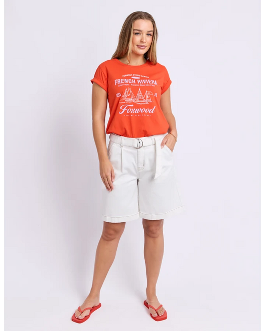 FOXWOOD SAILING CLUB TEE - GRENADINE