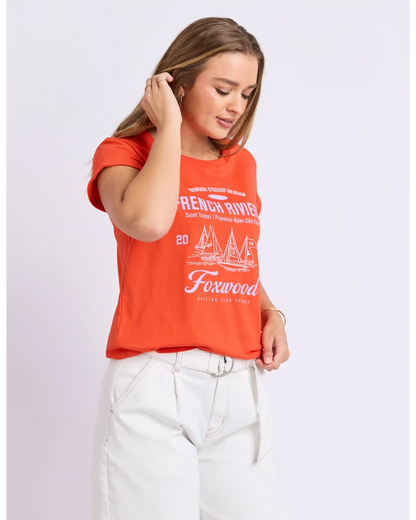 FOXWOOD SAILING CLUB TEE - GRENADINE