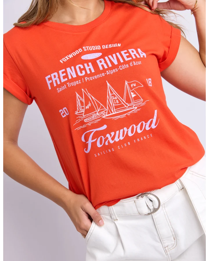 FOXWOOD SAILING CLUB TEE - GRENADINE