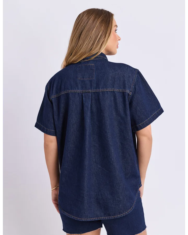 FOXWOOD DAISY SS SHIRT - INDIGO BLUE