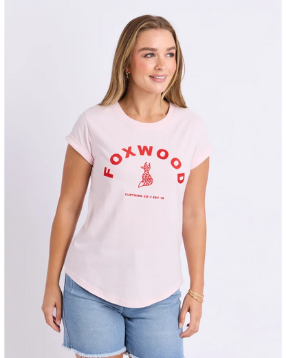 FOXWOOD EFFORTLESS CONTRAST TEE - BALLERINA PINK