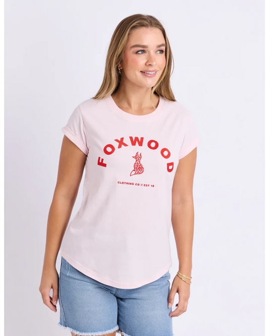 FOXWOOD EFFORTLESS CONTRAST TEE - BALLERINA PINK