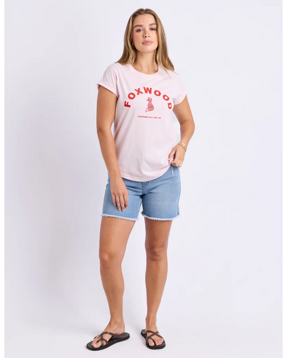 FOXWOOD EFFORTLESS CONTRAST TEE - BALLERINA PINK