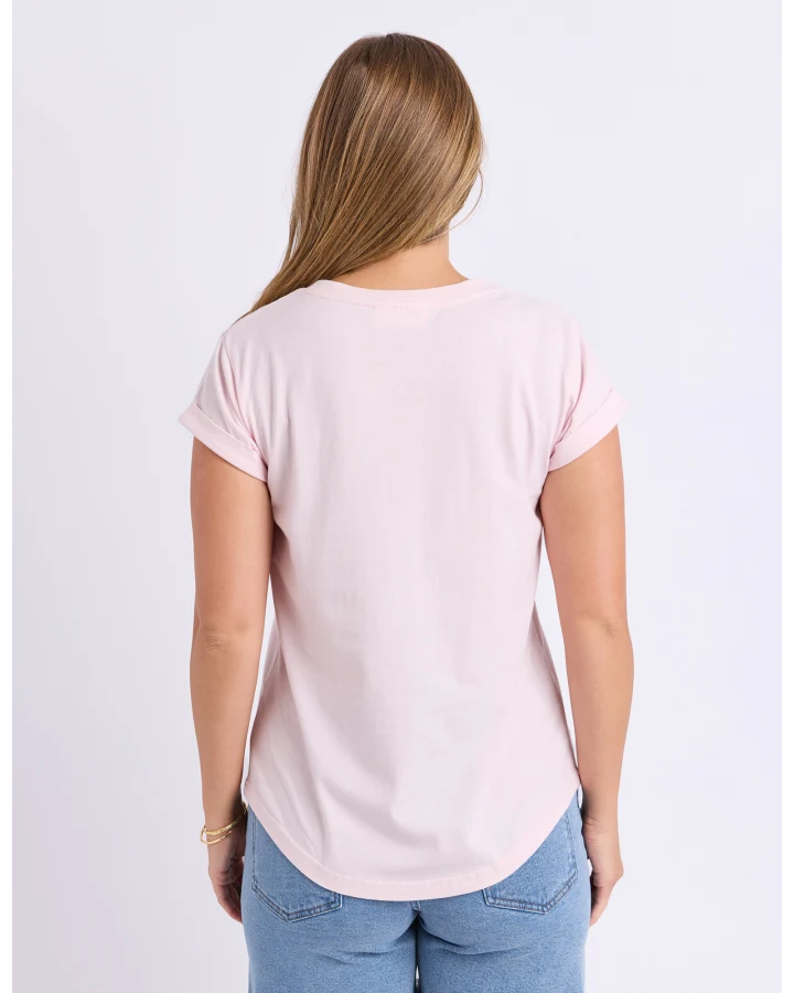 FOXWOOD EFFORTLESS CONTRAST TEE - BALLERINA PINK