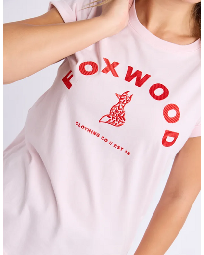FOXWOOD EFFORTLESS CONTRAST TEE - BALLERINA PINK