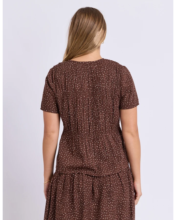 FOXWOOD WREN SPOT TOP - CHOCOLATE