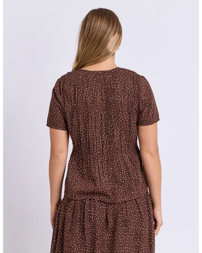 FOXWOOD WREN SPOT TOP - CHOCOLATE