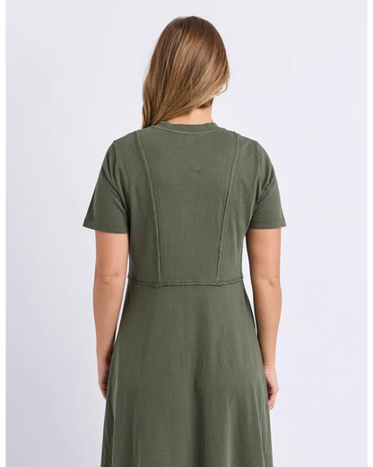 FOXWOOD EVA MIDI DRESS - KHAKI