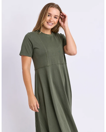 FOXWOOD EVA MIDI DRESS - KHAKI