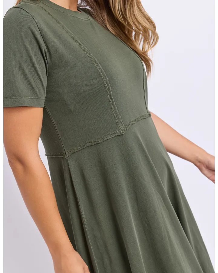 FOXWOOD EVA MIDI DRESS - KHAKI