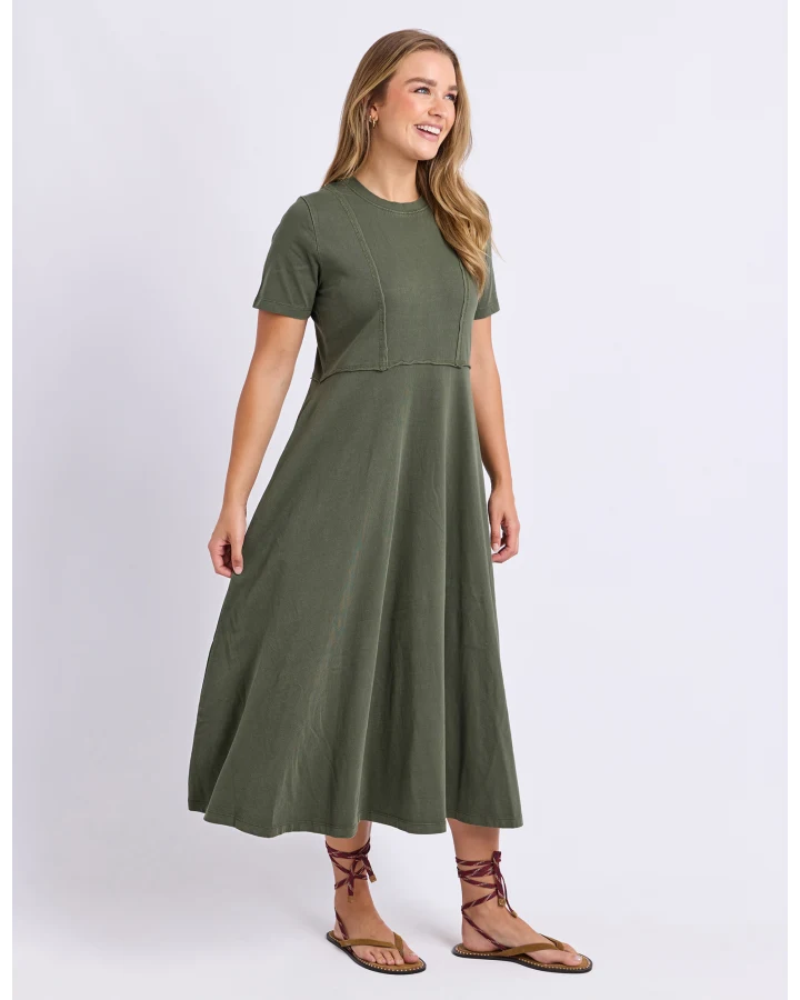 FOXWOOD EVA MIDI DRESS - KHAKI