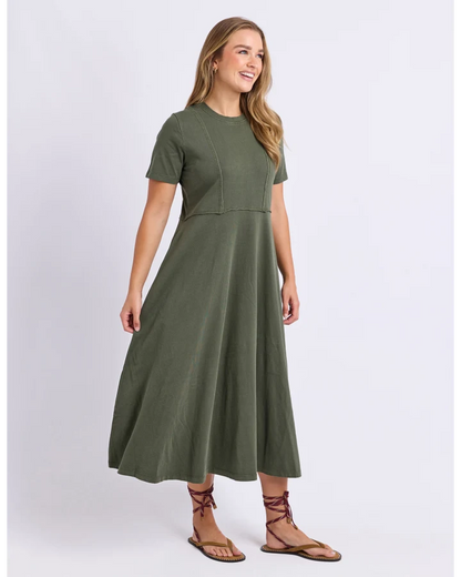 FOXWOOD EVA MIDI DRESS - KHAKI