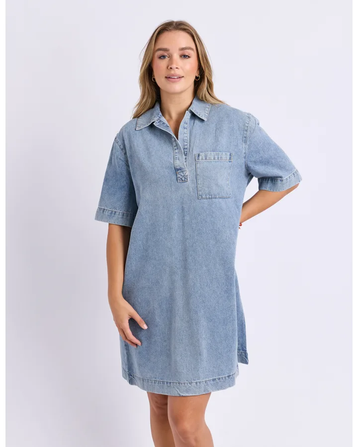 FOXWOOD MONTE SHIRT DRESS - PALE BLUE WASH