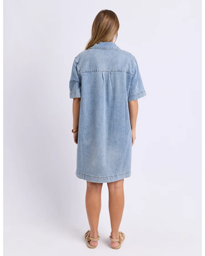FOXWOOD MONTE SHIRT DRESS - PALE BLUE WASH