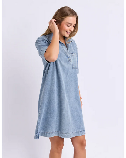 FOXWOOD MONTE SHIRT DRESS - PALE BLUE WASH