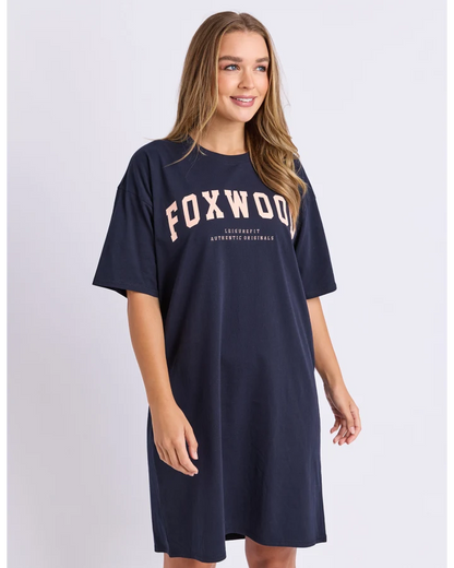 FOXWOOD INTERVAL TEE DRESS - NAVY / PEACH