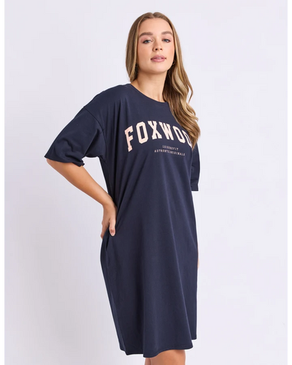 FOXWOOD INTERVAL TEE DRESS - NAVY / PEACH