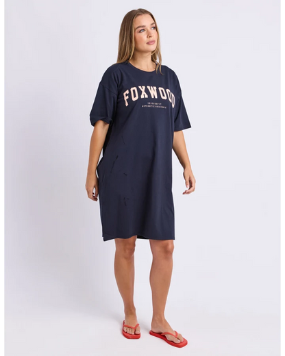 FOXWOOD INTERVAL TEE DRESS - NAVY / PEACH