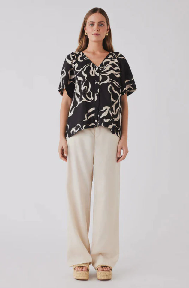 ESMAEE SANDY WAVE BLOUSE - PRINT - 17001.5937