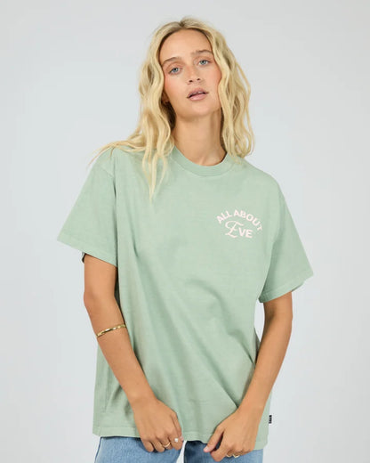 ALL ABOUT EVE MATCHA CLUB RELAXED TEE - SAGE