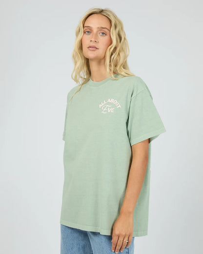 ALL ABOUT EVE MATCHA CLUB RELAXED TEE - SAGE