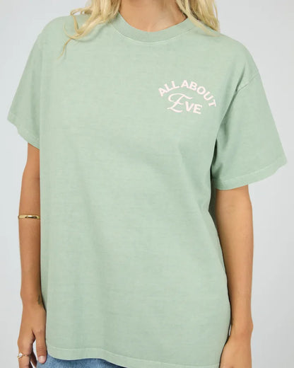 ALL ABOUT EVE MATCHA CLUB RELAXED TEE - SAGE