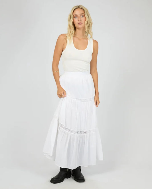ALL ABOUT EVE LUMI MAXI SKIRT - WHITE