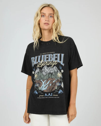 ALL ABOUT EVE BLUEBELL SPRINGS RELAXED TEE - WASHED BLACK