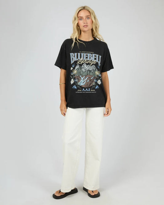 ALL ABOUT EVE BLUEBELL SPRINGS RELAXED TEE - WASHED BLACK