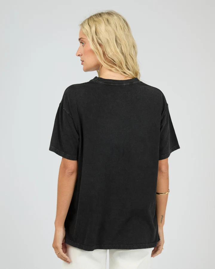ALL ABOUT EVE BLUEBELL SPRINGS RELAXED TEE - WASHED BLACK