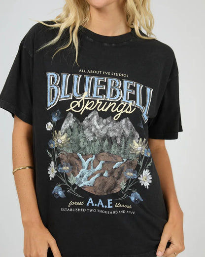 ALL ABOUT EVE BLUEBELL SPRINGS RELAXED TEE - WASHED BLACK