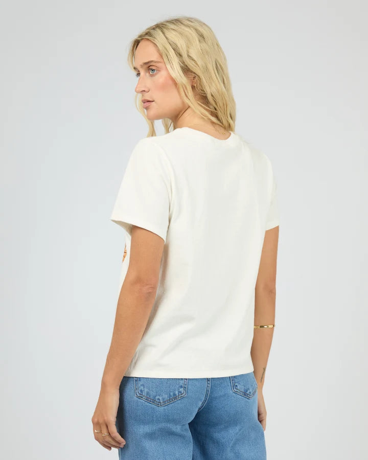 ALL ABOUT EVE JOLIE REGULAR TEE - VINTAGE WHITE