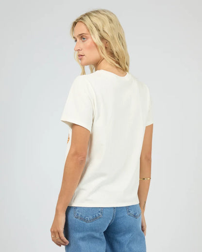 ALL ABOUT EVE JOLIE REGULAR TEE - VINTAGE WHITE