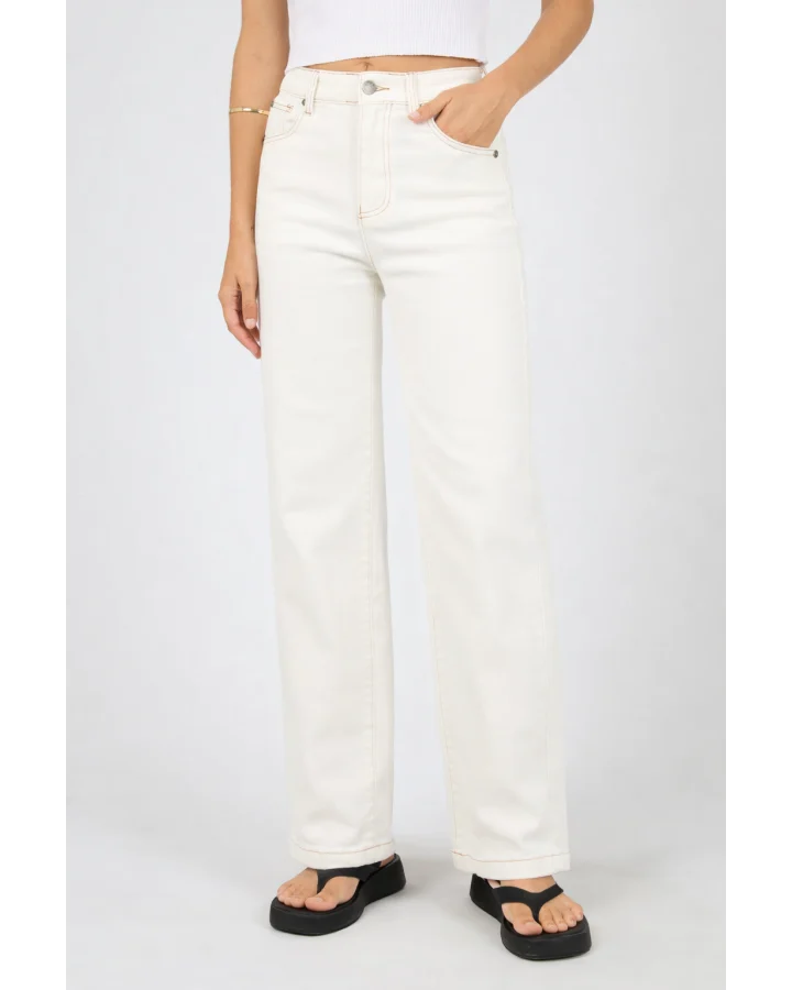 ALL ABOUT EVE JACQUI WIDE LEG PETITE JEANS - VINTAGE WHITE