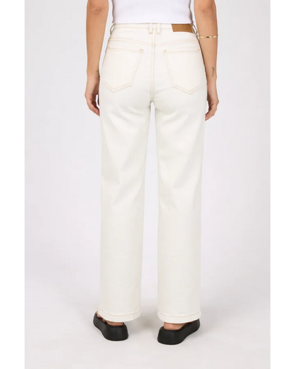 ALL ABOUT EVE JACQUI WIDE LEG PETITE JEANS - VINTAGE WHITE