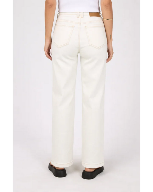 ALL ABOUT EVE JACQUI WIDE LEG PETITE JEANS - VINTAGE WHITE
