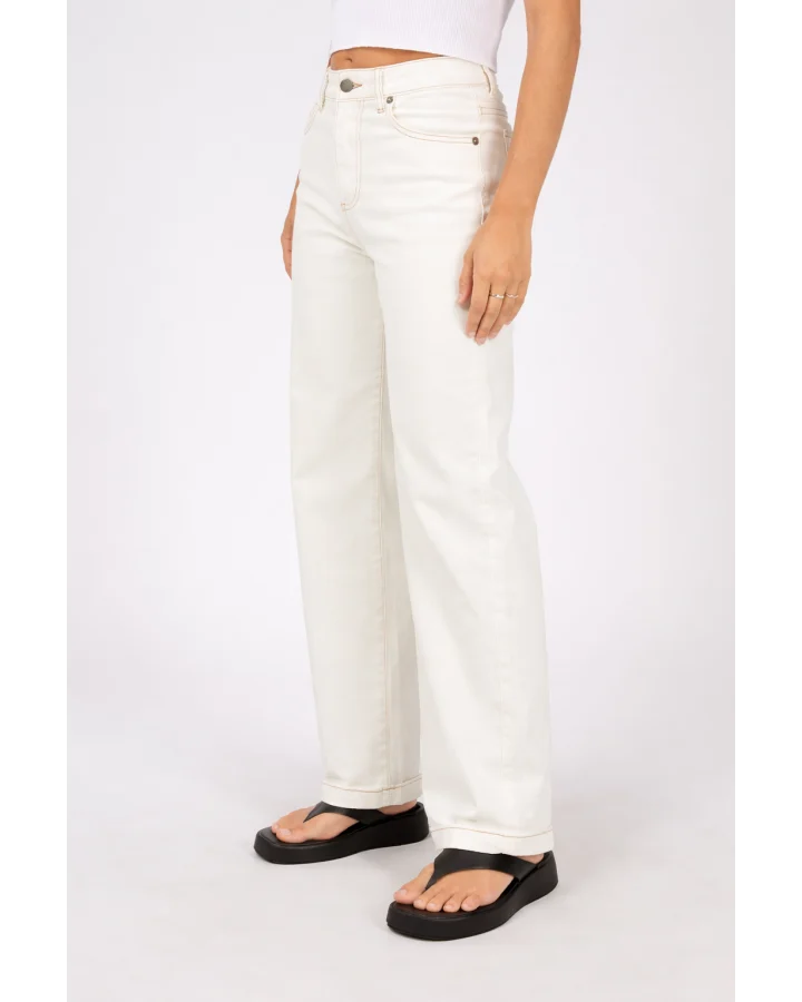 ALL ABOUT EVE JACQUI WIDE LEG PETITE JEANS - VINTAGE WHITE