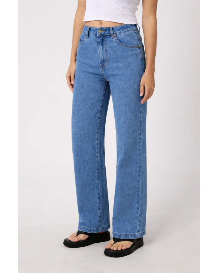 ALL ABOUT EVE JACQUI WIDE LEG PETITE JEANS -  LIGHT BLUE