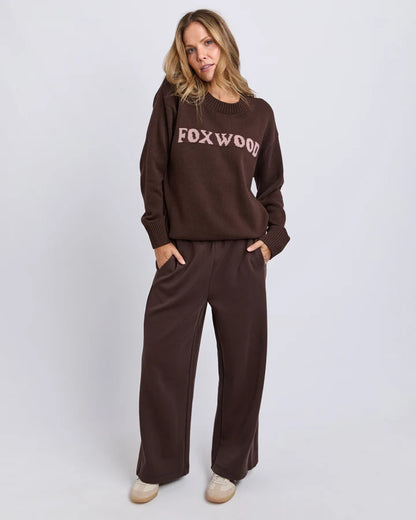 FOXWOOD TAYLOR KNIT CREW - COFFEE BEAN
