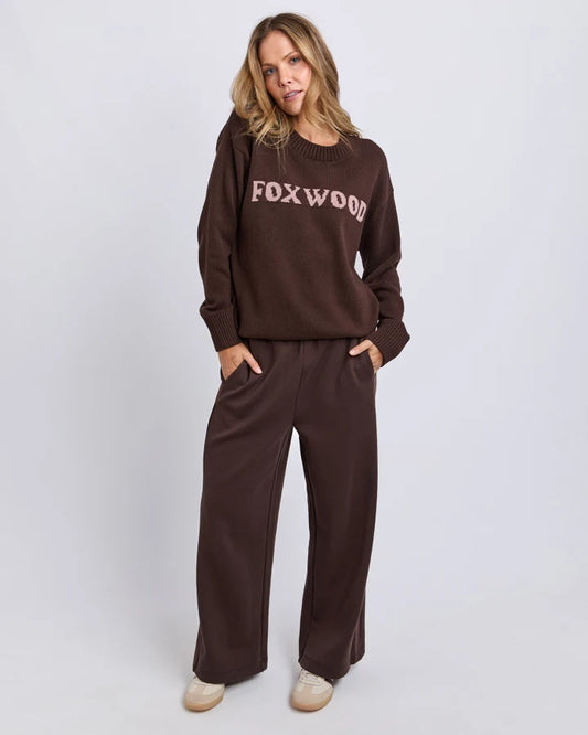 FOXWOOD TAYLOR KNIT CREW - COFFEE BEAN