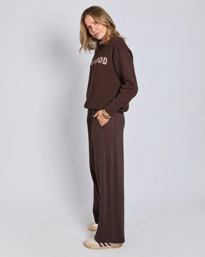 FOXWOOD TAYLOR KNIT CREW - COFFEE BEAN
