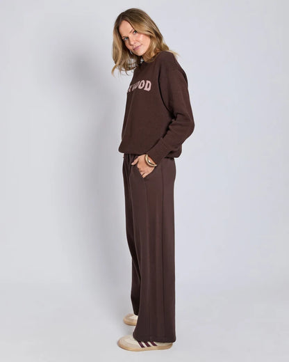 FOXWOOD TAYLOR KNIT CREW - COFFEE BEAN