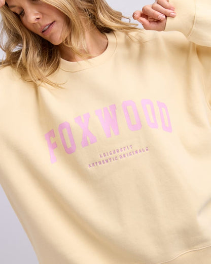 FOXWOOD INTERVAL CREW - LEMON WITH PINK