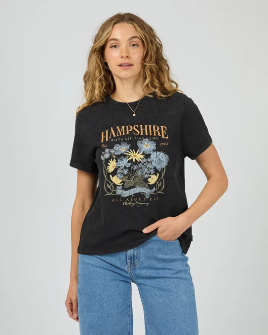 ALL ABOUT EVE HAMPSHIRE REGULAR TEE - WASHED BLACK