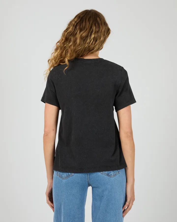 ALL ABOUT EVE HAMPSHIRE REGULAR TEE - WASHED BLACK