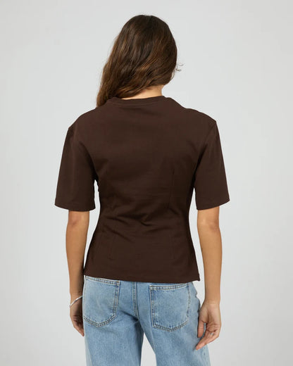 SILENT THEORY SCULPT TEE - CHOCOLATE